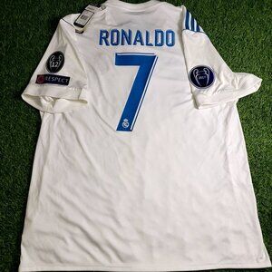 Cristiano Ronaldo Real Madrid 2017 2018 LAST GAME FINAL Soccer Jersey BNWT XL